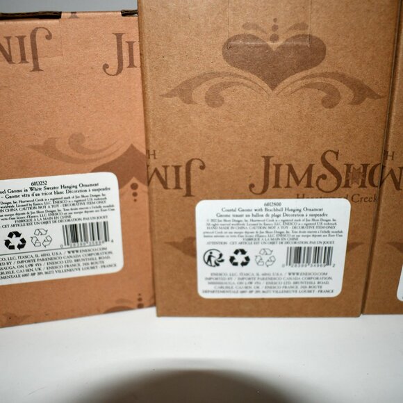 Enesco Jim Shore Set of 6 Ornaments NWT Details: Nordic Noel Gnome Flap Hat Orna - Picture 6 of 7